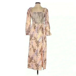 House of Harlow 1960 Smocked Waist Midi Dress Size XS